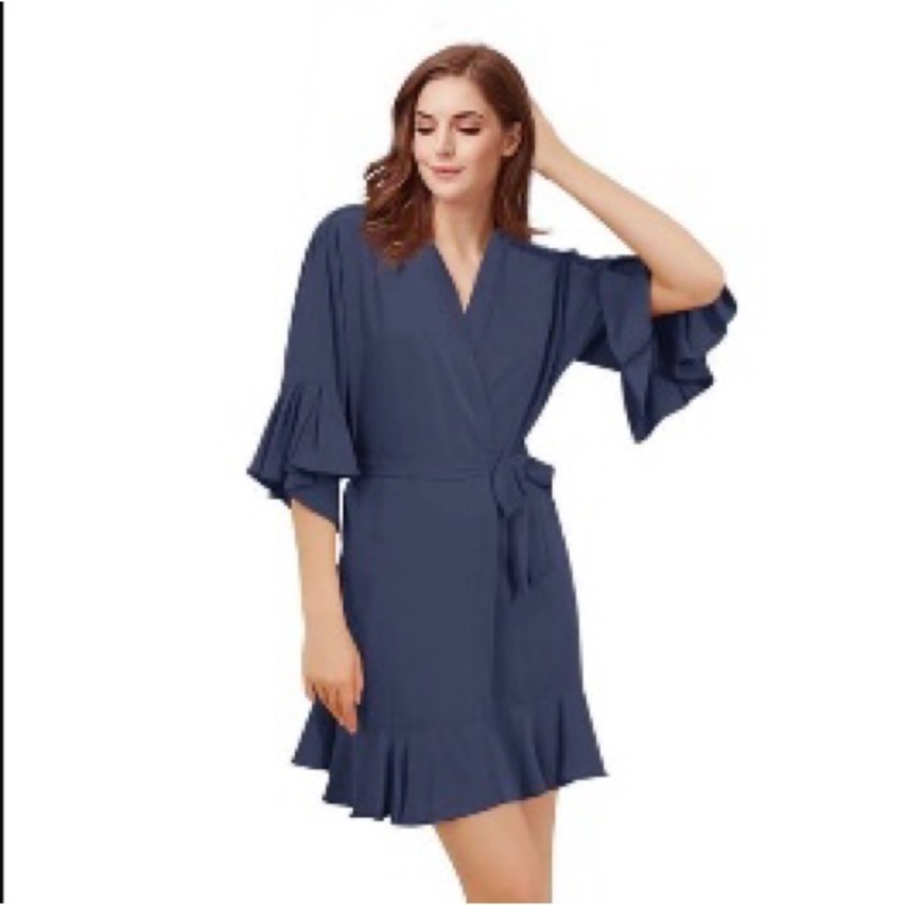 Ruffle Satin Bridesmaid Robes